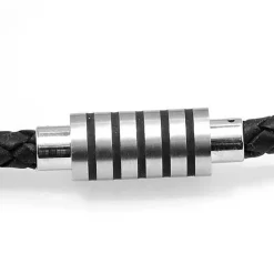 Læderhalskæde i 6mm og stållås