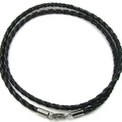 Læderkæde i boloflet 2mm