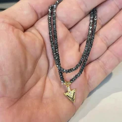 Lean perlearmbånd Hamatit