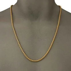 Leari herrehalskæde lænke IP. gold (Vandfast) 49cm