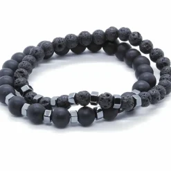 Leony Armbåndsæt 2 stk. / sorte perler