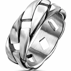 Link herrering i rustfri stål 8mm bred