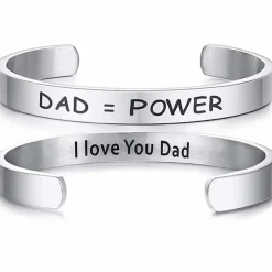 Love my DAD - armbånd i blank stål