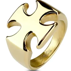 Maltzekors ring i PVD gold.