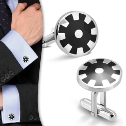 Manchetknapper i rustfri stål black