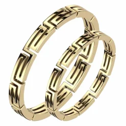 MazeCut ring til forlovelse eller vielse IP gold