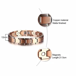 Messing armbånd med magneter 