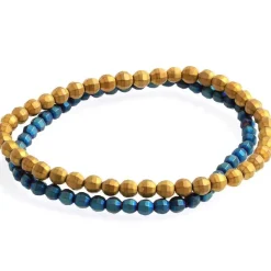 4mm perlearmbånd hamatit 2stk.