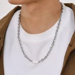 7mm stållænke i rustfri stål.