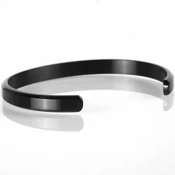 Nate bangle rustfri stål blackcoatet