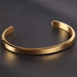 Nate bangle rustfri stål golden