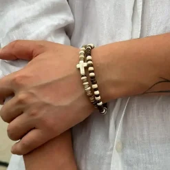 Nature armbånd træperler