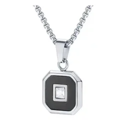 Neck stone halssmykke ædelstål.