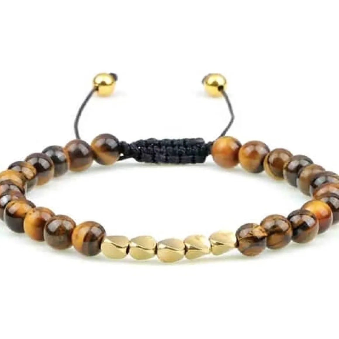 Niazy perlearmbånd / Tiger eye golden