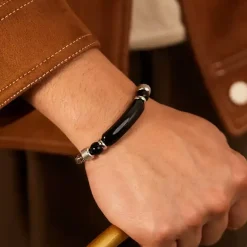 Nino herrearmbånd sort