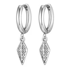 Nordisk Edge Hoop – Herre Ørering i Rustfrit Stål