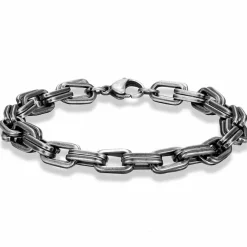 Old II oxy. stål-armbånd Dobbelt link