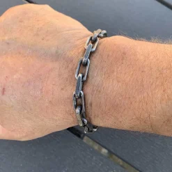 Old oxy. stålarmbånd link viking