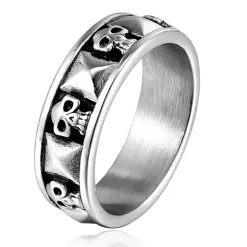 Old skull ring 7mm Spikes