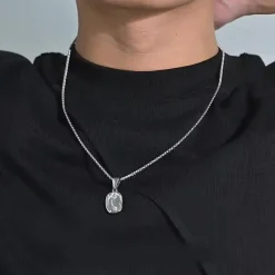 Oval Smykke i Rustfrit Stål | Herrehalskæde
