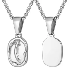 Oval Smykke i Rustfrit Stål | Herrehalskæde