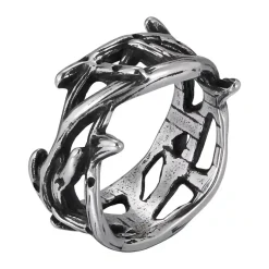 Oxyderet Chain Ring – Herrering i Rustfrit Stål