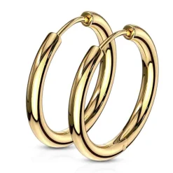PVD Ørering i forgyldt ædelstål 18mm
