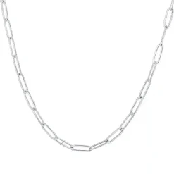 Rektang herrekæde i stål 45 cm