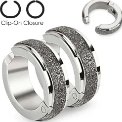 Ørering "Holy Black" (1 stk) Ikke hul i øret