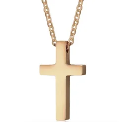 Rose Golden korsmykke med kæde