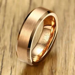 Rosegold tungsten carbide ring PFX10