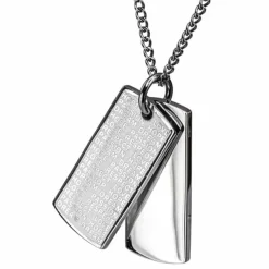 Rustfrit stål "Text" halssmykke