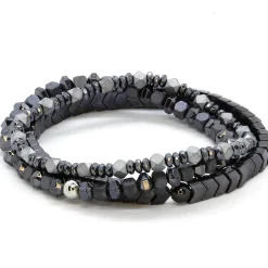 Sign herrearmbånd sæt i hamatit 3stk