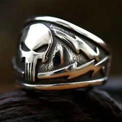 Skull Steel Warrior Ring – Rustfri Stål Herrering