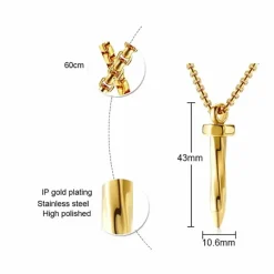 Snow halssmykke forgyldt