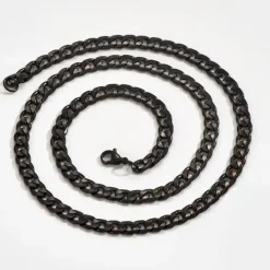 Sort Figario Halskæde til Mænd – Sort Rustfrit Stål