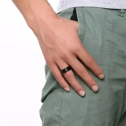 Sort herrering i titanium – 8 mm mat finish