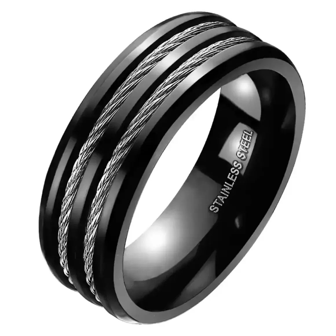 Sort herrering wire i rustfri stål