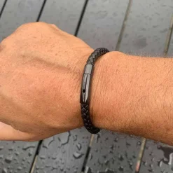 Sort IMT læderarmbånd - XT design