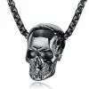Sort skull halssmykke