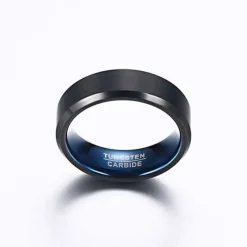 Sort/Blå tungstenring