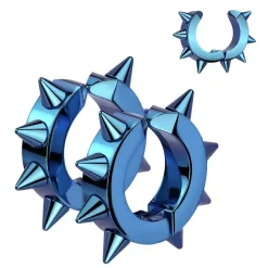 Spikes øreclip i IP ædelstål Bluecoat