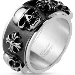 Spinningring med skulls