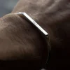 Steel Edge Bangle – Minimalistisk Herrearmbånd PVD belagt 18K (5 mm)