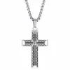 Steel Merdic halssmykke kors.