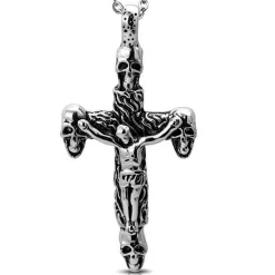 Stort kors i stål "Jesus"