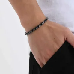 Taqua stålarmbånd vintage oxyderet 19cm