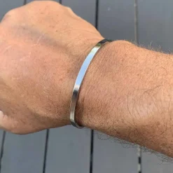 Thin line bangles - 4mm bred. / Rustfri stål