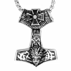 Thor og Ulv halssmykke i rustfri stål