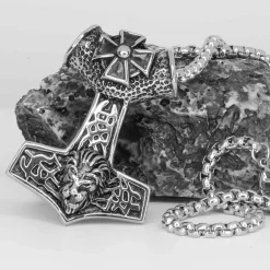 Thor og Ulv halssmykke i rustfri stål